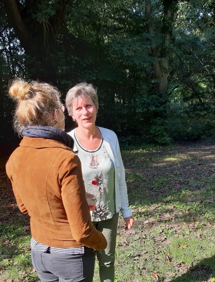Susan Boot met klant